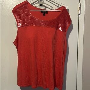 Red Sequin Women's Top
